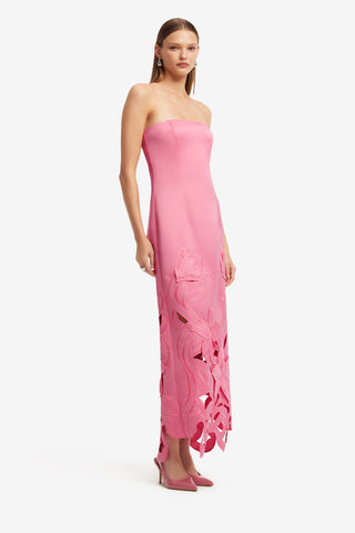 Rayna Appliqué Bustier Maxi Dress - Lily in Fuchsia Dress Maxi