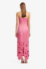 Rayna Appliqué Bustier Maxi Dress - Lily in Fuchsia Dress Maxi