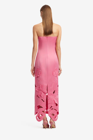 Rayna Appliqué Bustier Maxi Dress - Lily in Fuchsia Dress Maxi