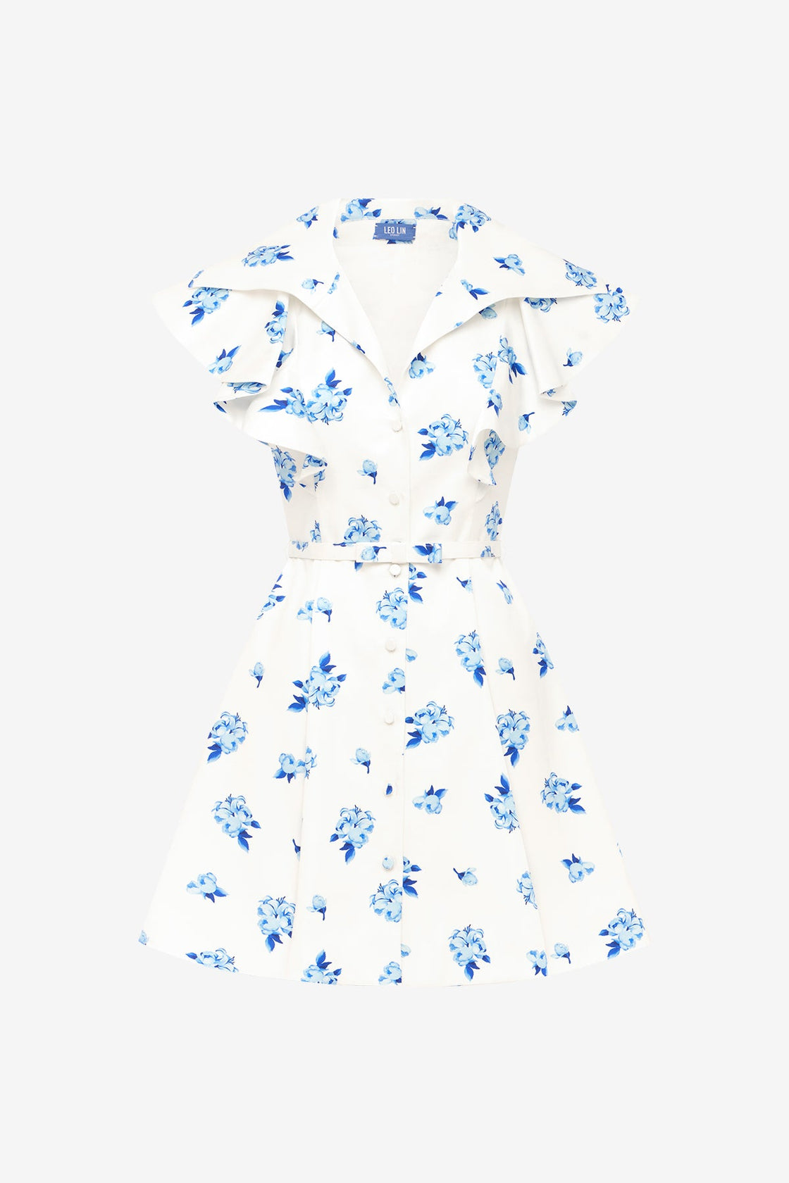 Isla Mini Dress - Ditsy Floral Print in Snow Dress Mini
