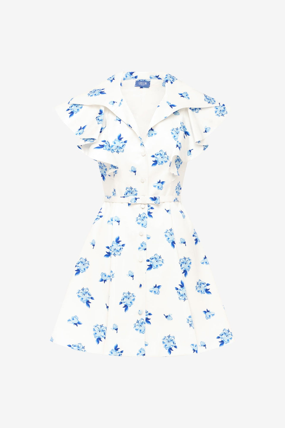 Isla Mini Dress - Ditsy Floral Print in Snow Dress Mini