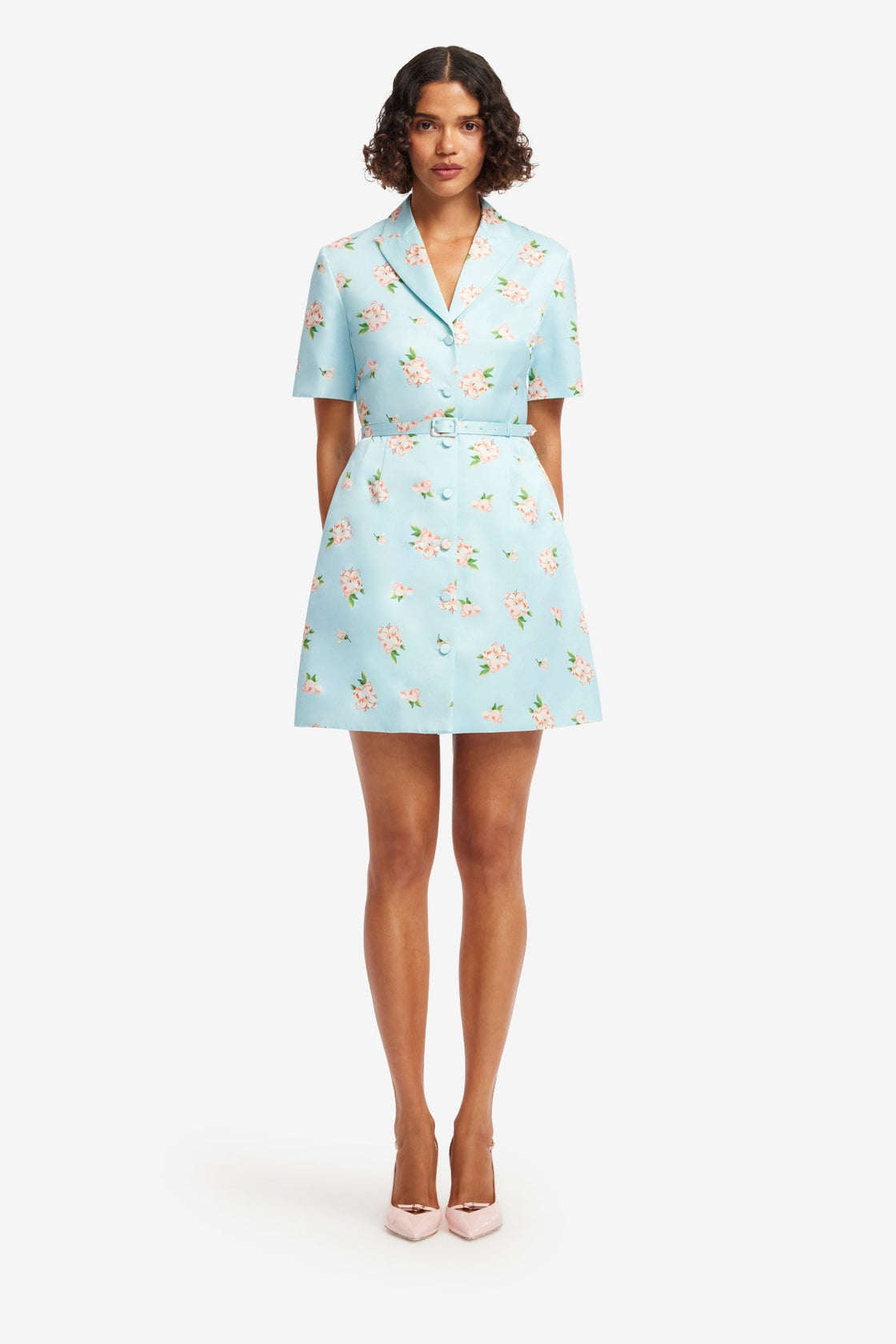 blue print mini dress Strapless Short A-Line Print Hoco Dress: Amarra 89050 Ivory/Blue/Print / 000