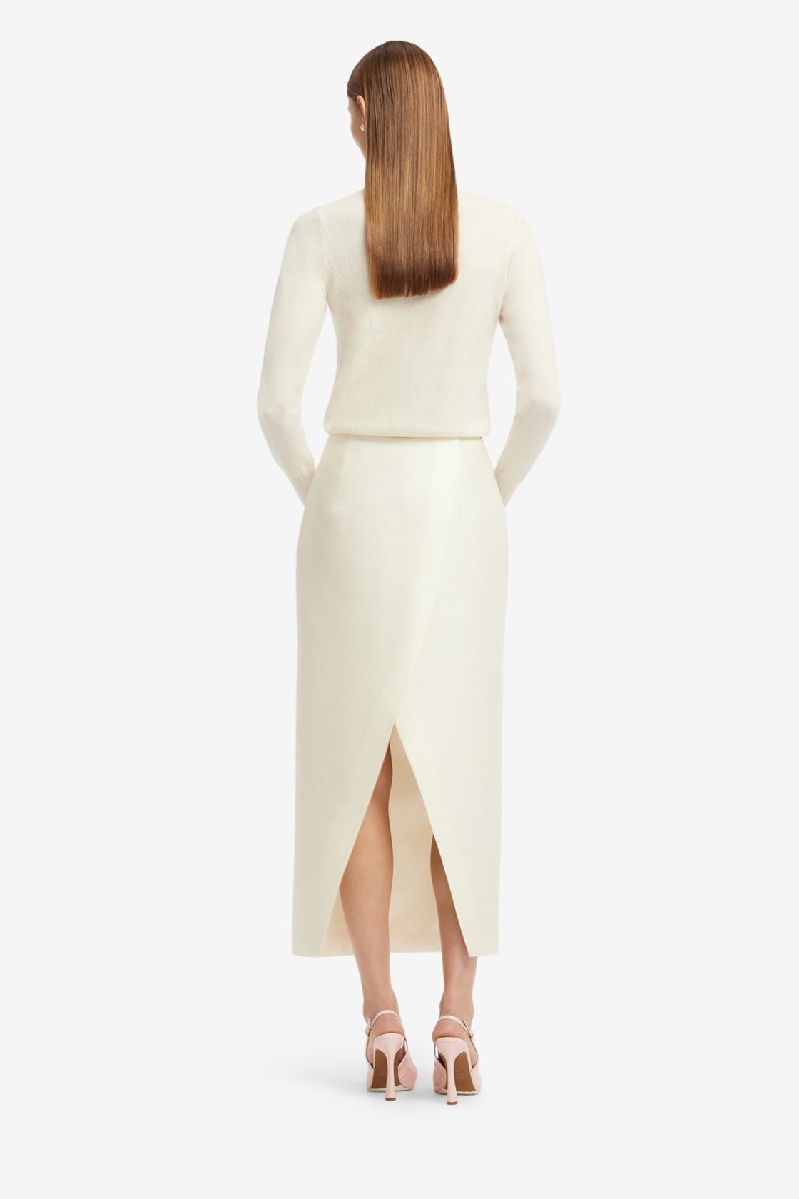Quinn Embellished Wool Midi Skirt - Wildflower Skirts