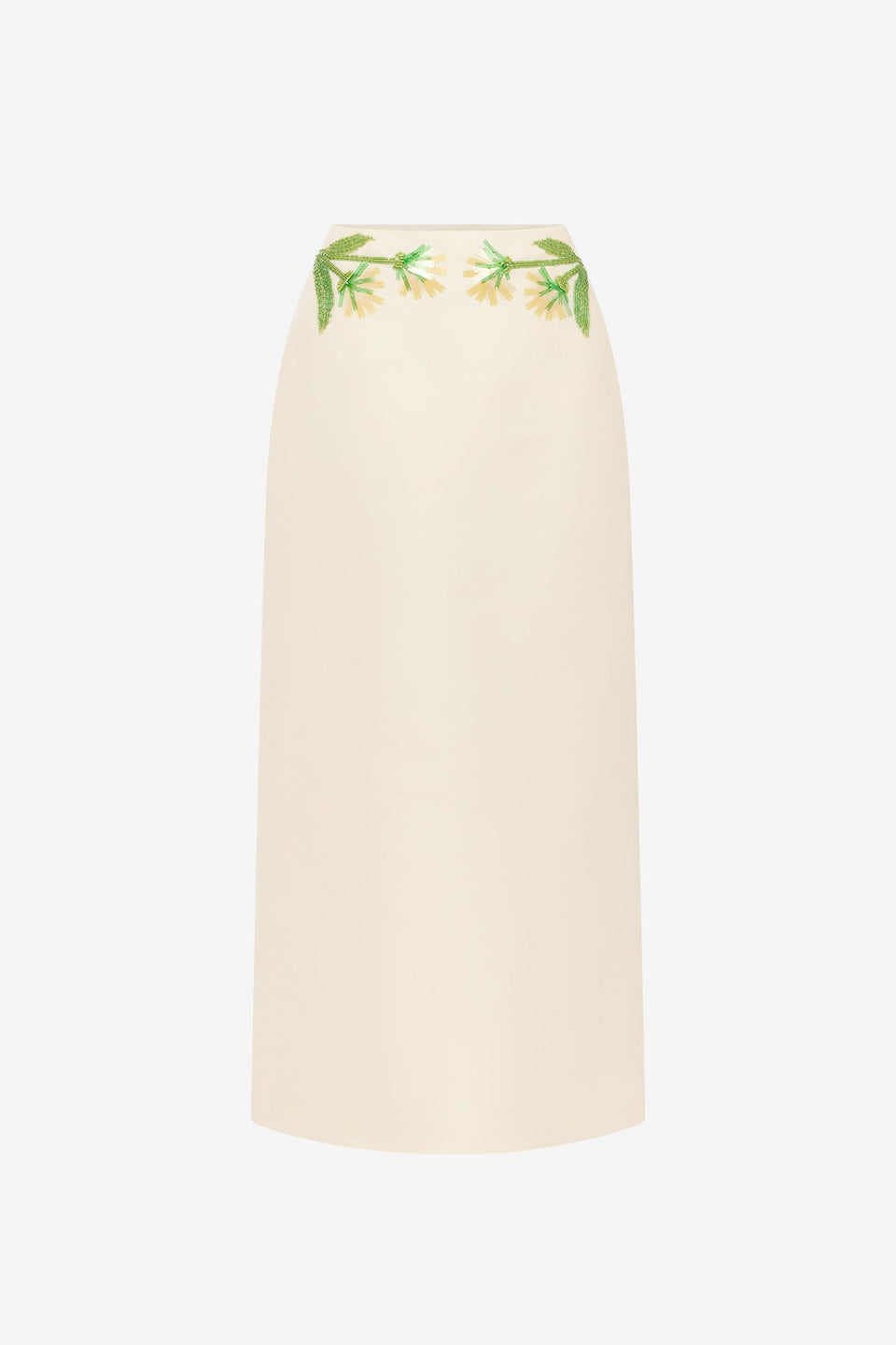 Exclusive LEO LIN Quinn Embellished Wool Midi Skirt - Wildflower