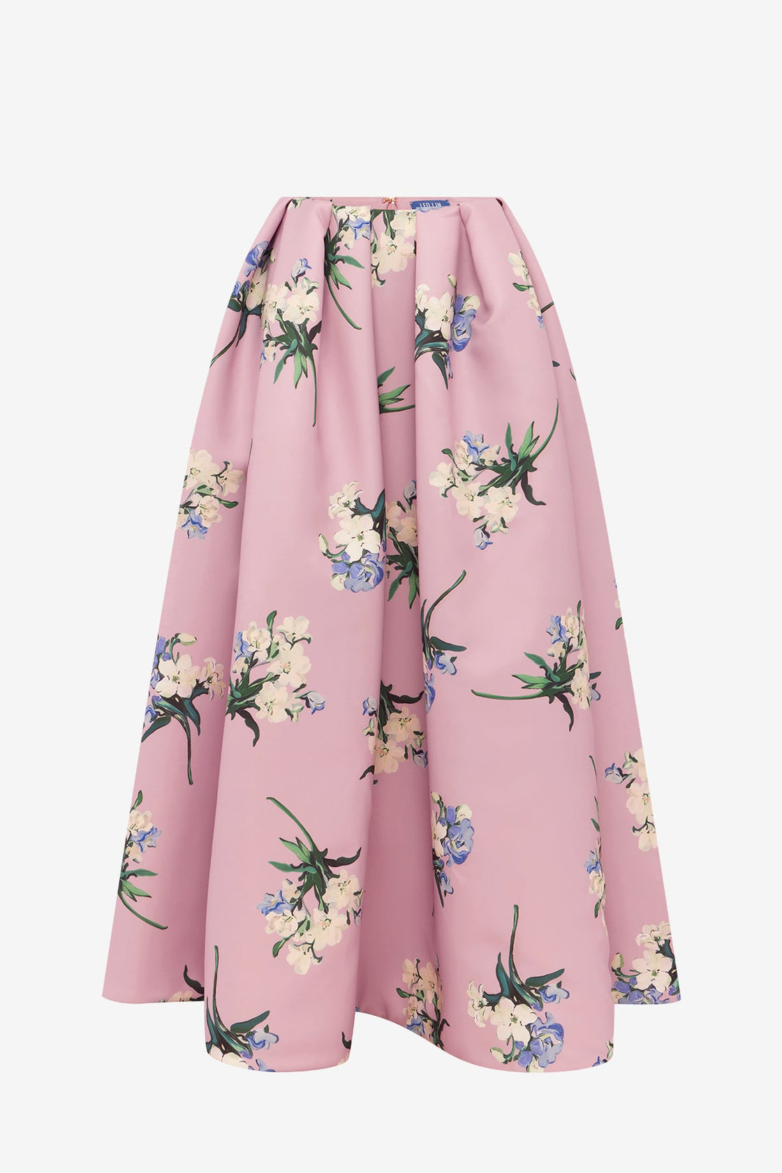 Victoria Puff Maxi Skirt - Bouquet Print in Pastel Pink Skirts