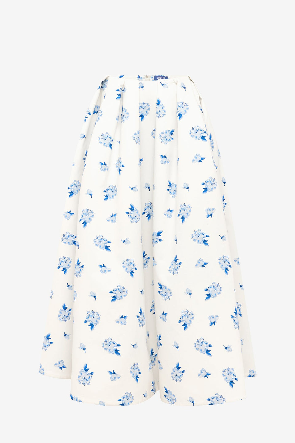 Victoria Puff Maxi Skirt - Ditsy Floral Print in Snow Skirts