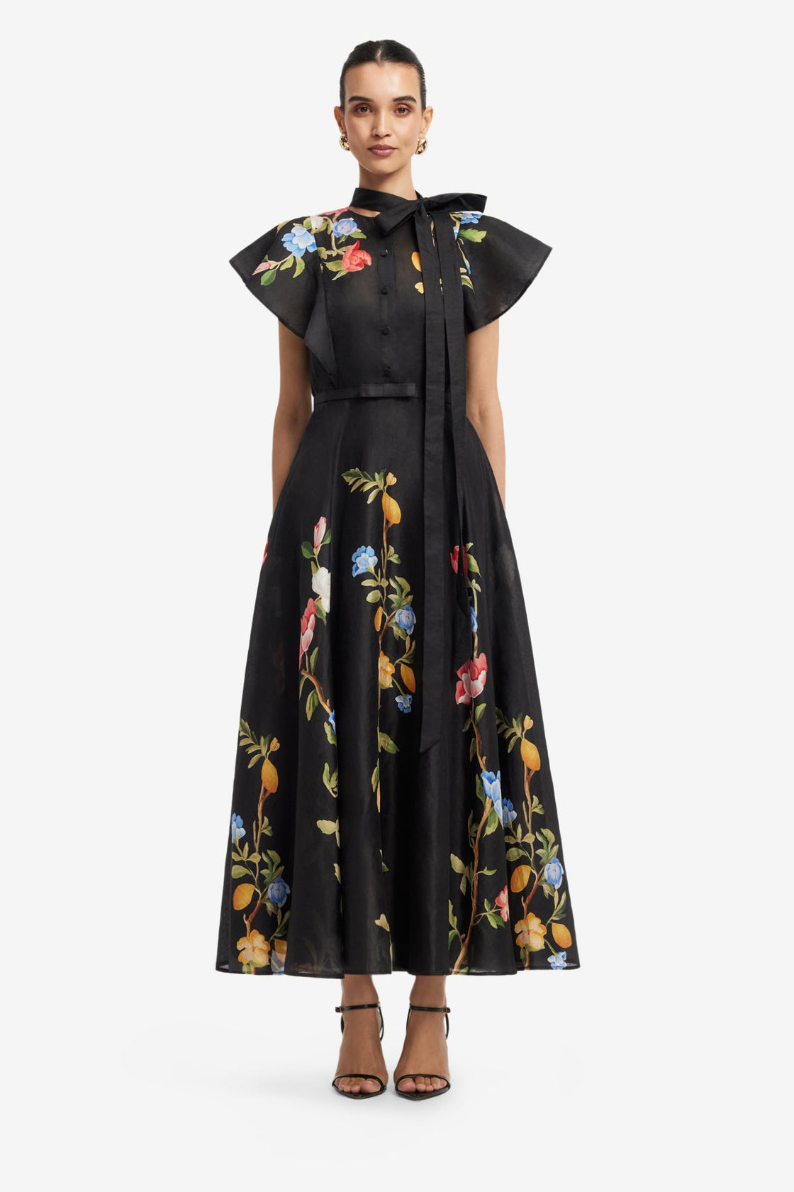 flutter sleeve midi dress Elsie Flutter Sleeve Midi Dress