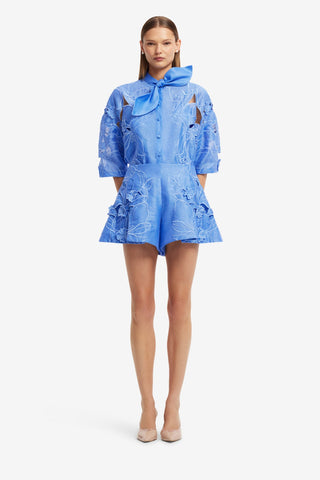 Abby Appliqué Shorts - Azure Shorts