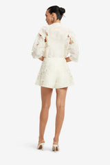 Abby Appliqué Shorts - Snow Shorts