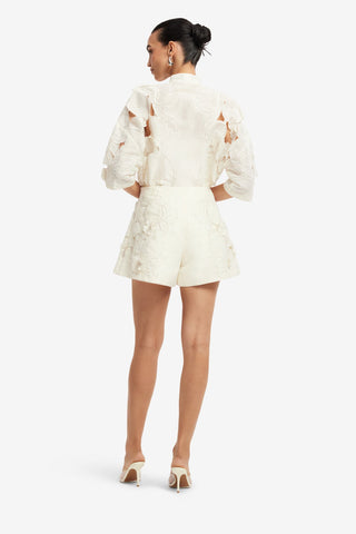 Abby Appliqué Shorts - Snow Shorts