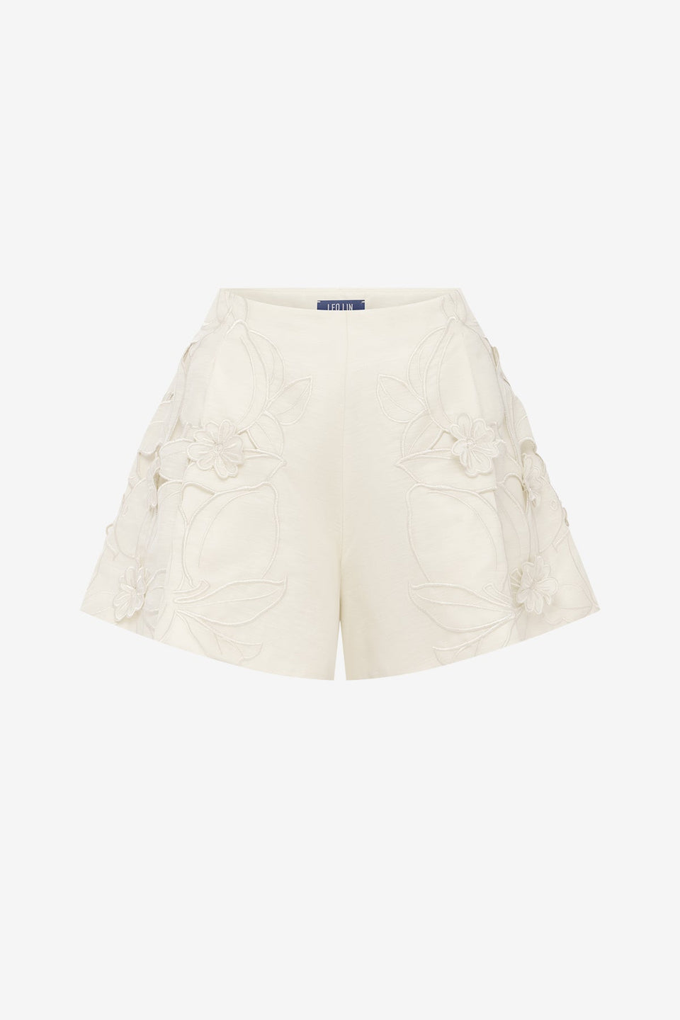 Abby Appliqué Shorts - Snow Shorts