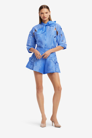 Abby Appliqué Shorts - Azure Shorts