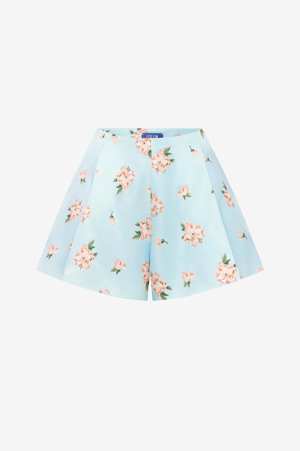 Exclusive LEO LIN Abby Shorts - Ditsy Floral Print in Blue
