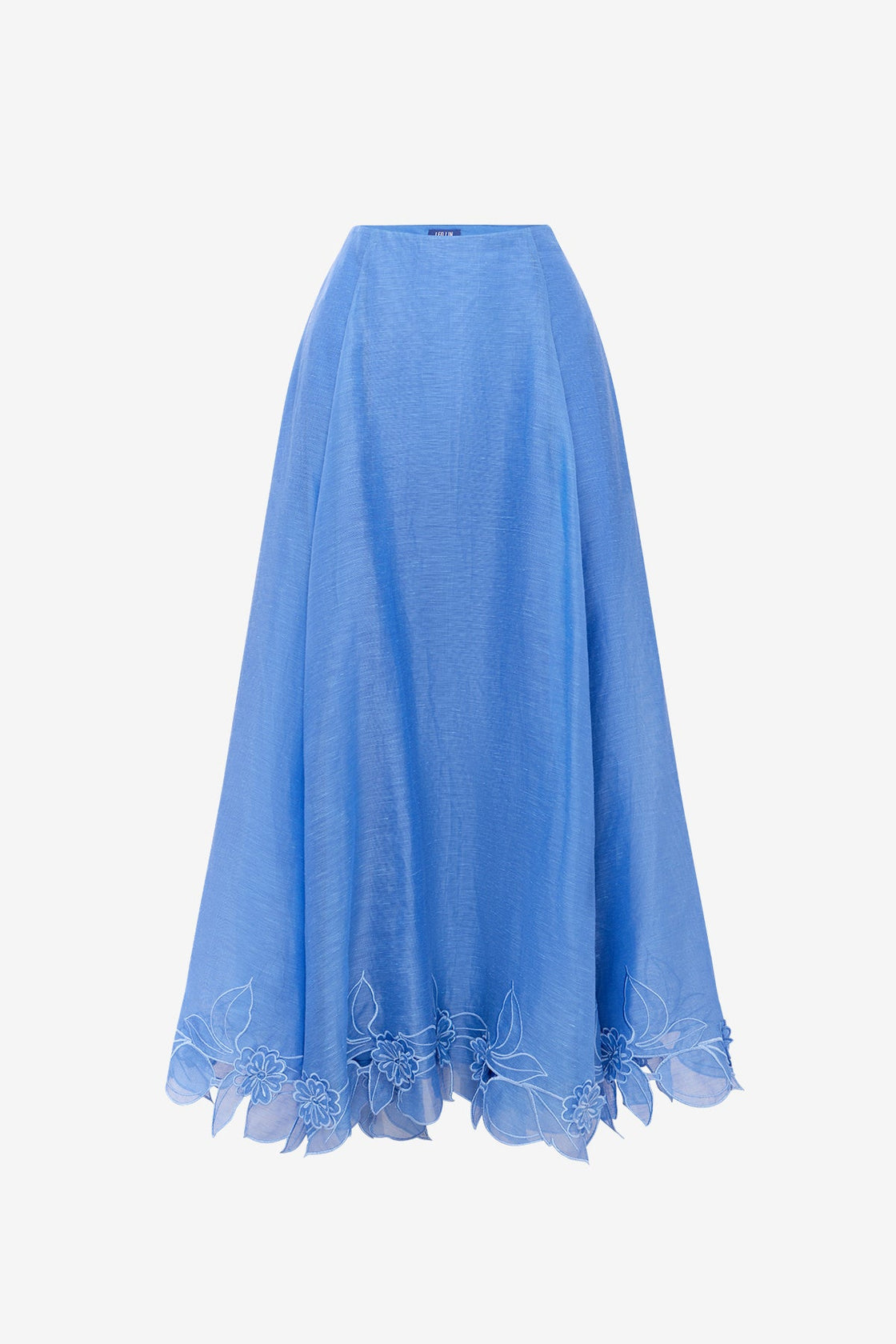 Leila Appliqué Midi Skirt - Azure Skirts