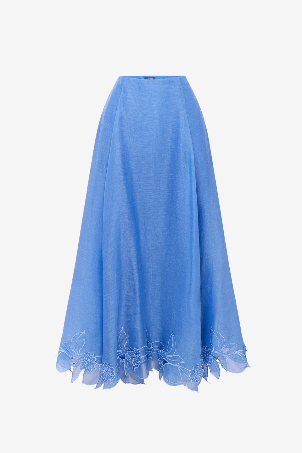 Leila Appliqué Midi Skirt - Azure Skirts