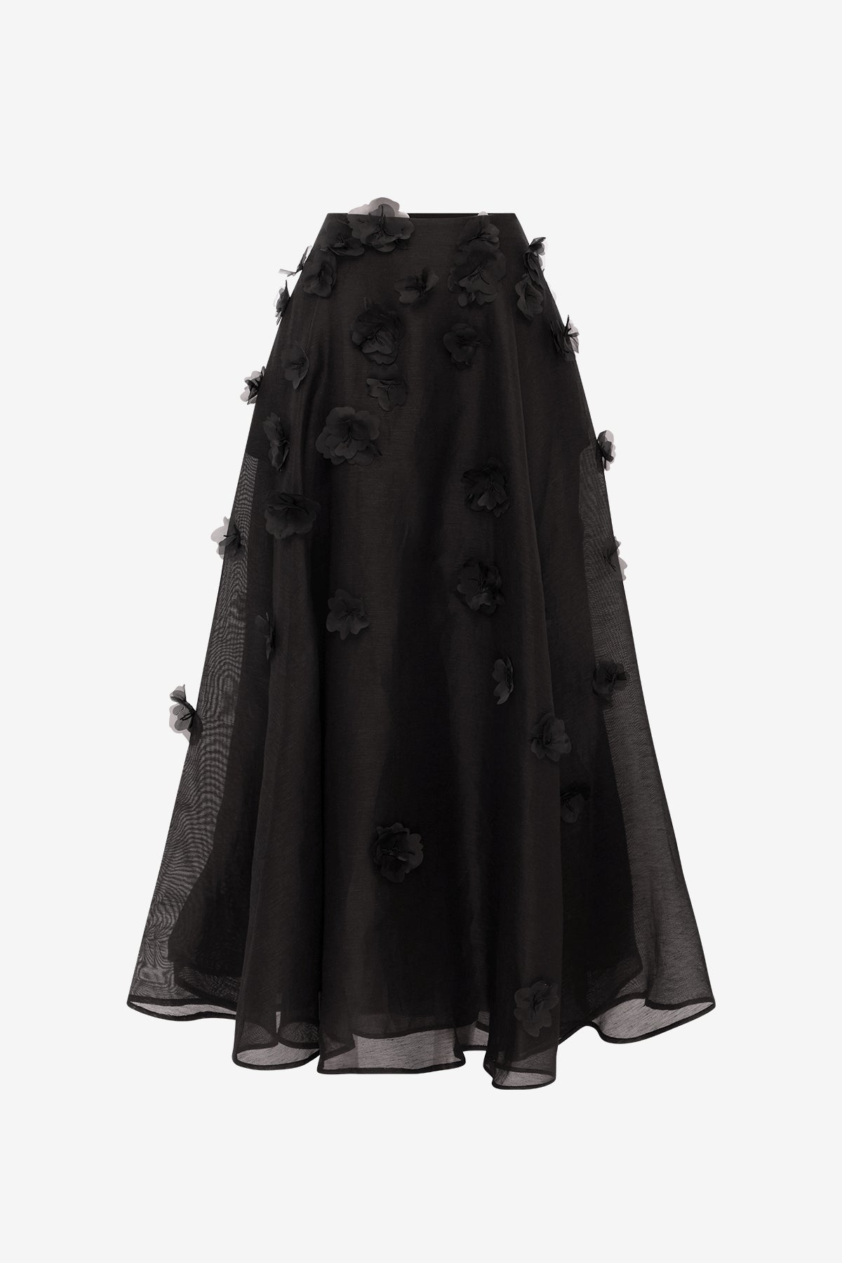 Leila Petal Midi Skirt - Ebony – LEO LIN