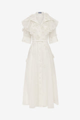 Anya Petal Midi Dress - Snow Dress Midi