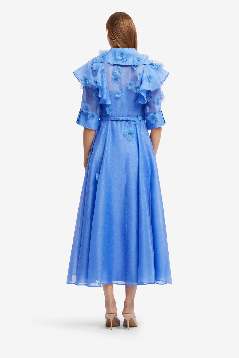 Anya Petal Midi Dress - Azure Dress Midi
