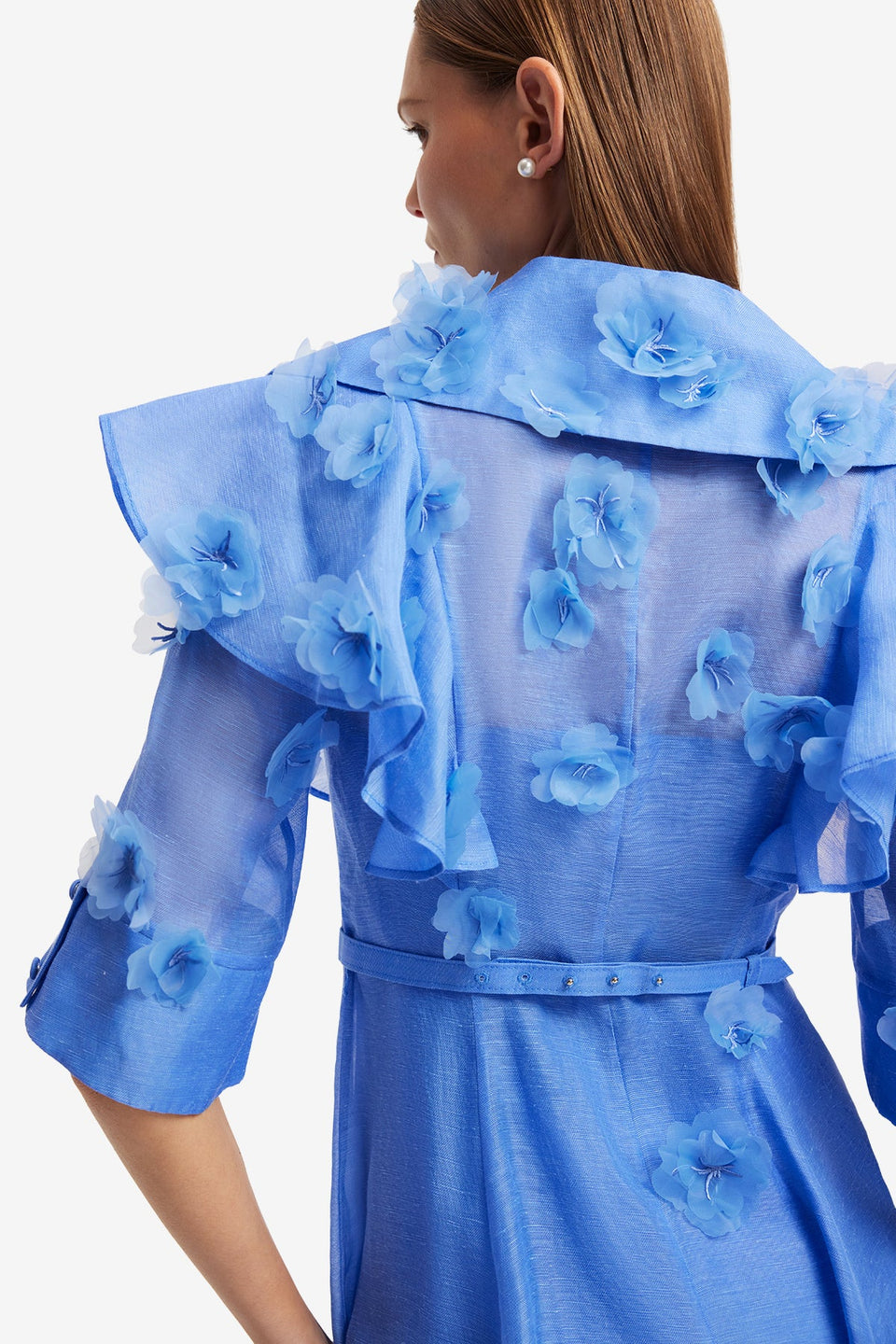 Anya Petal Midi Dress - Azure Dress Midi