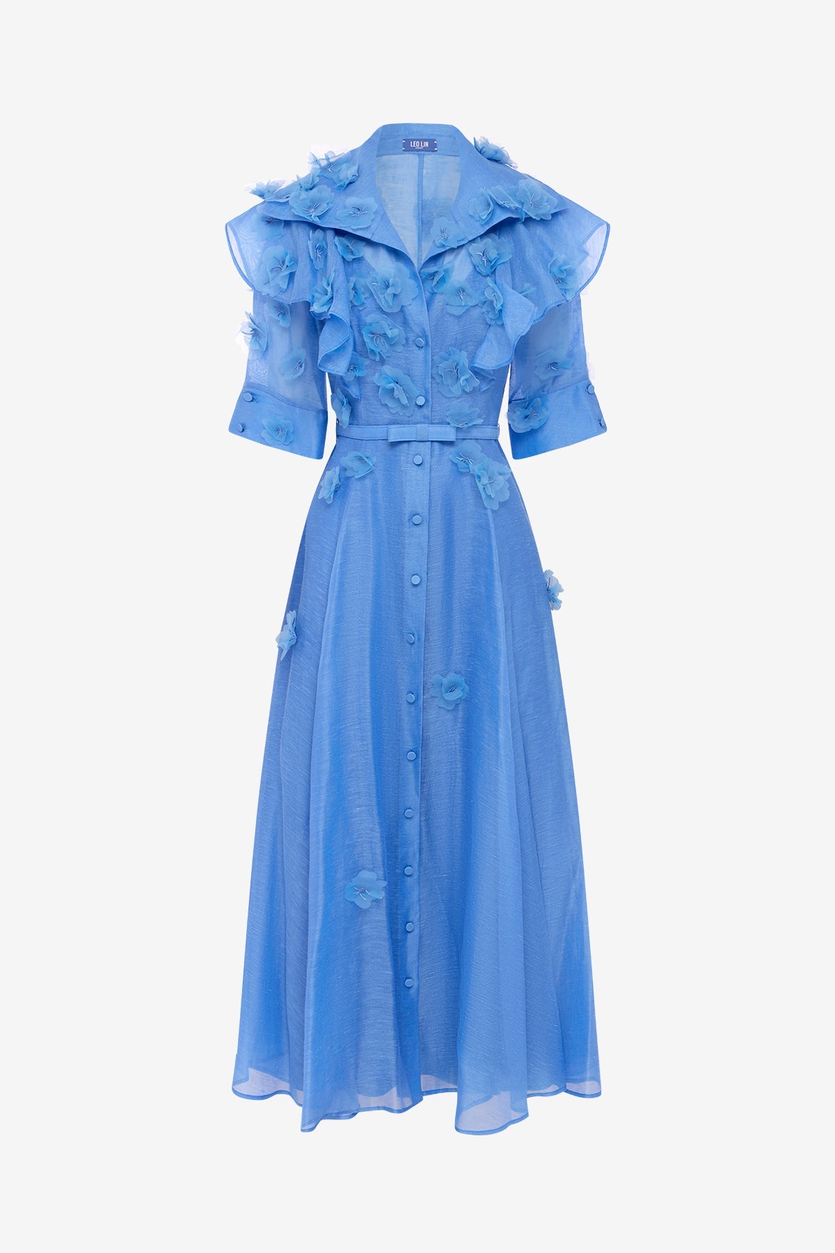 Anya Petal Midi Dress - Azure – LEO LIN