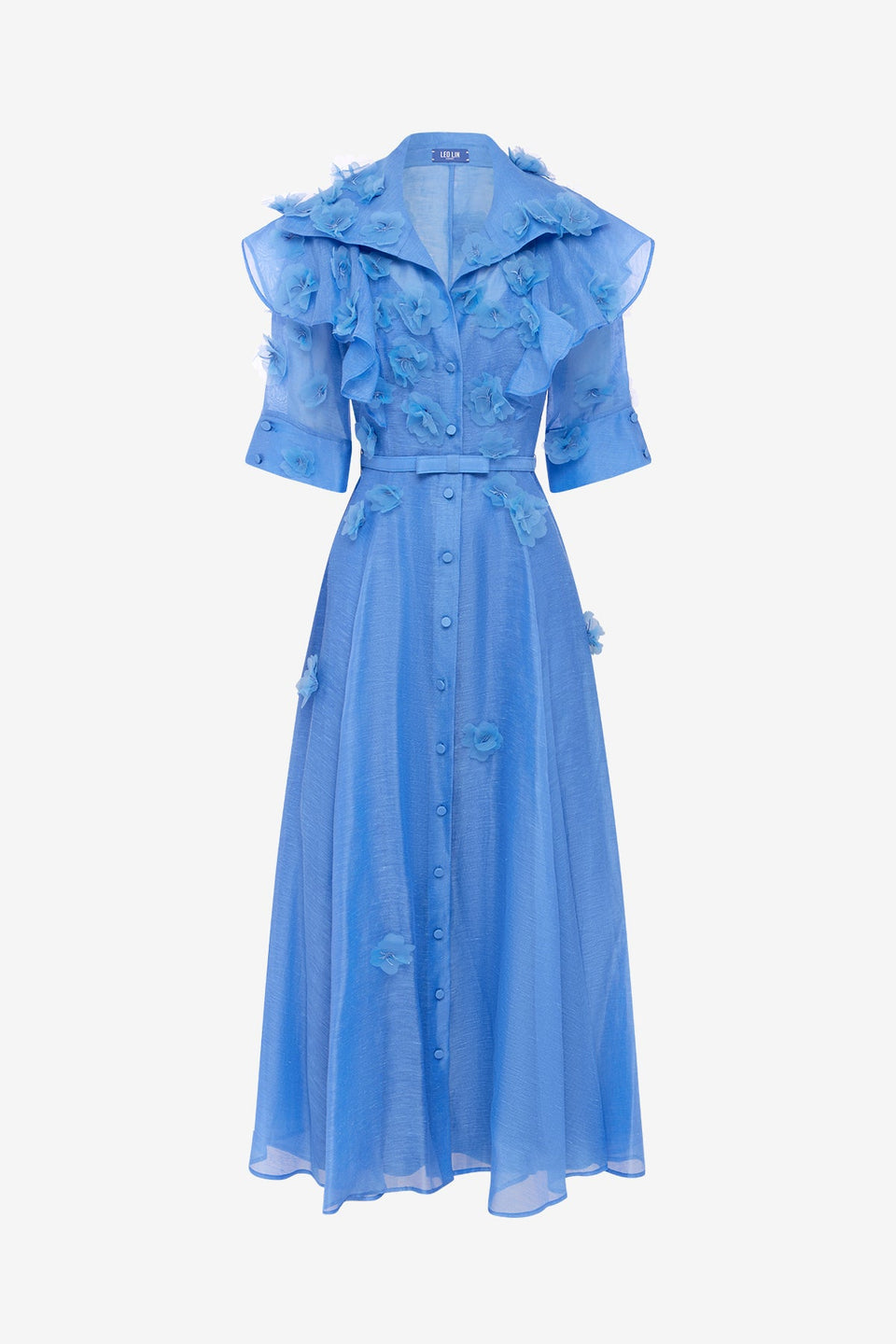 Anya Petal Midi Dress - Azure Dress Midi