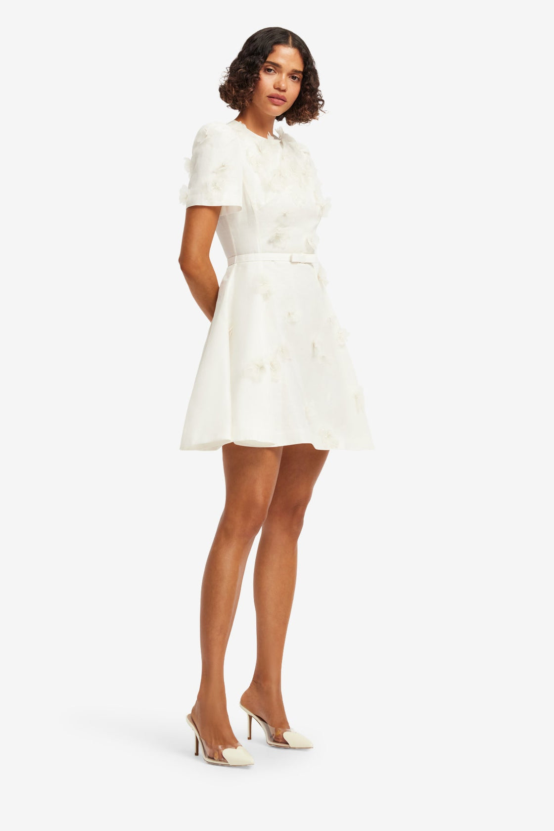 LEO LIN - Elyse Petal Short Sleeve Mini Dress