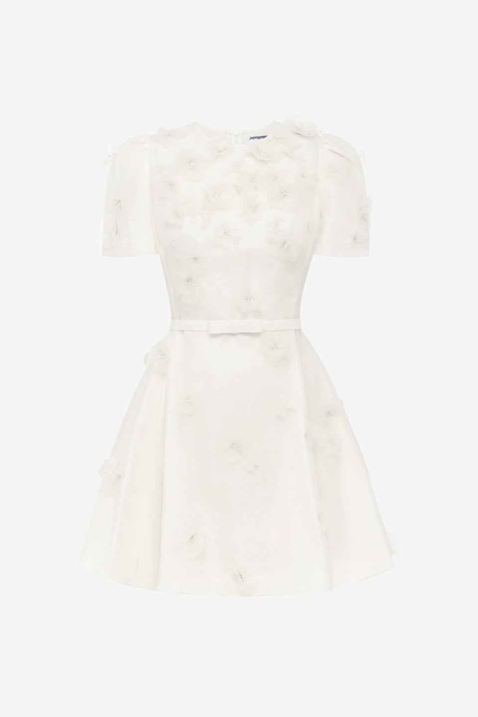 Elyse Petal Short Sleeve Mini Dress - Snow Dress Mini