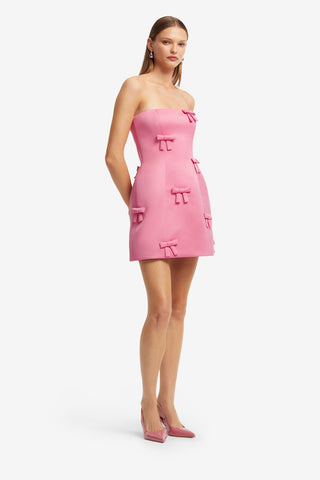 Roselle Bow Mini Dress - Fuchsia Dress Mini