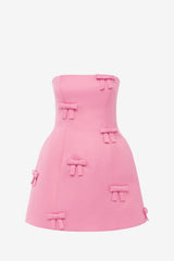 Roselle Bow Mini Dress - Fuchsia Dress Mini