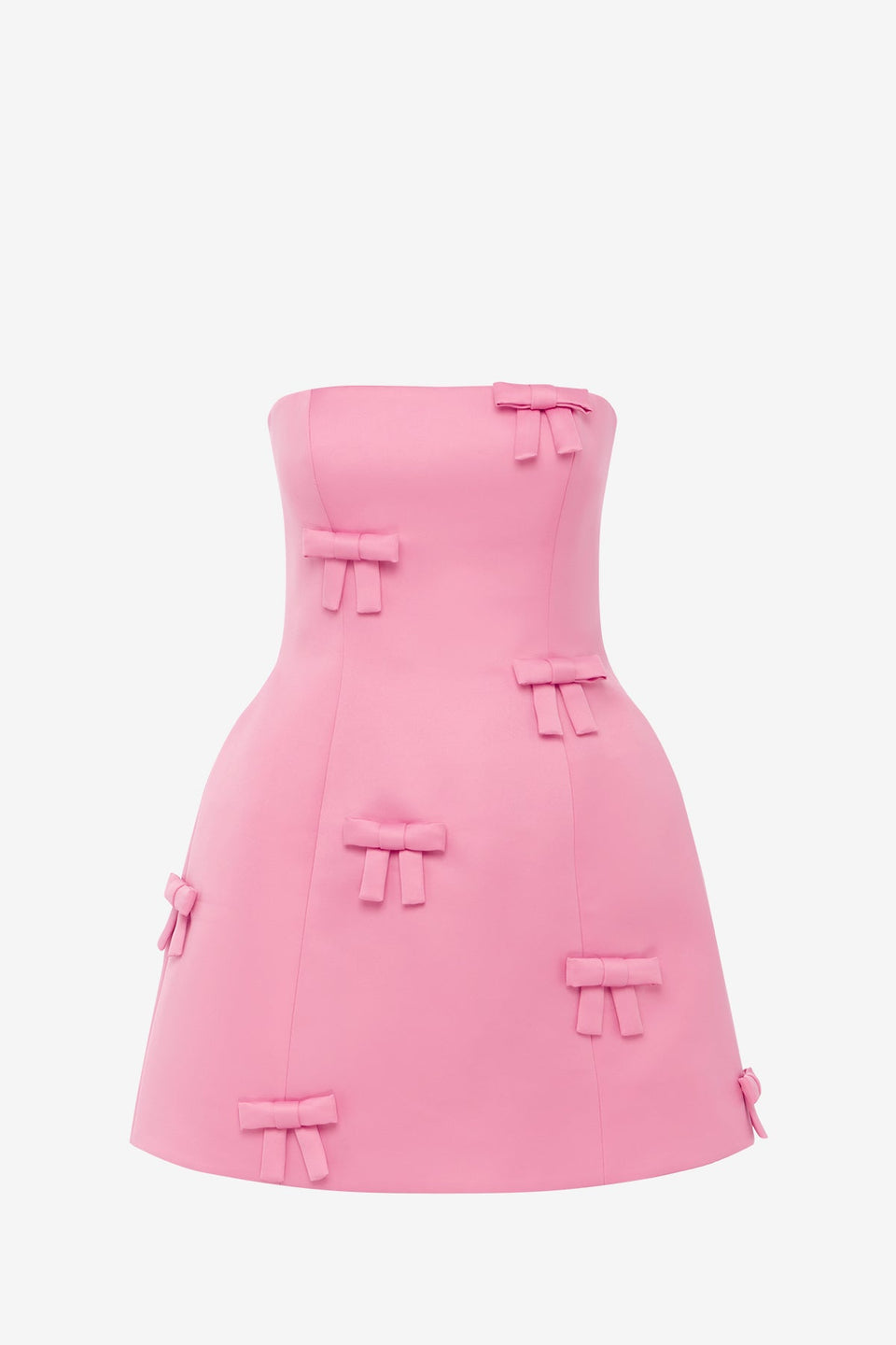 Exclusive LEO LIN Roselle Bow Mini Dress - Fuchsia