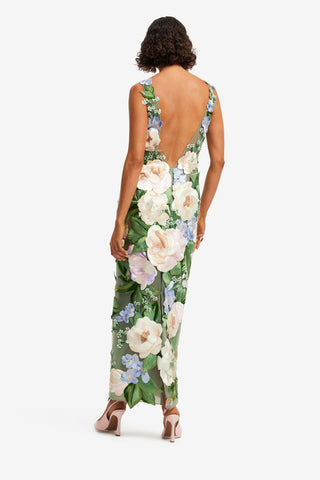 mini dress backless Forbidden Love Floral Print Mesh Maxi Dress – VICI main image 0