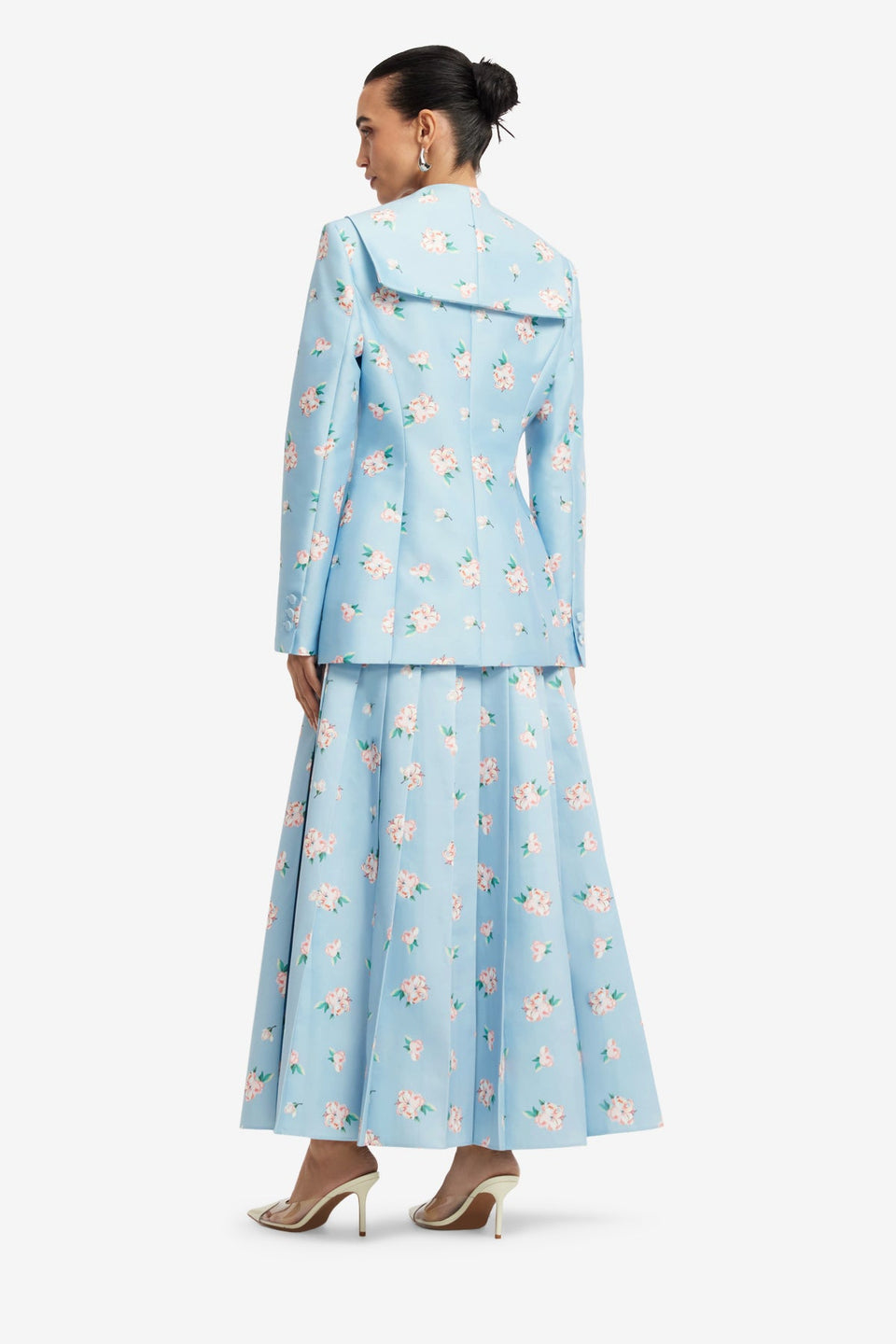 Exclusive LEO LIN Brynn Blazer - Ditsy Floral Print in Blue