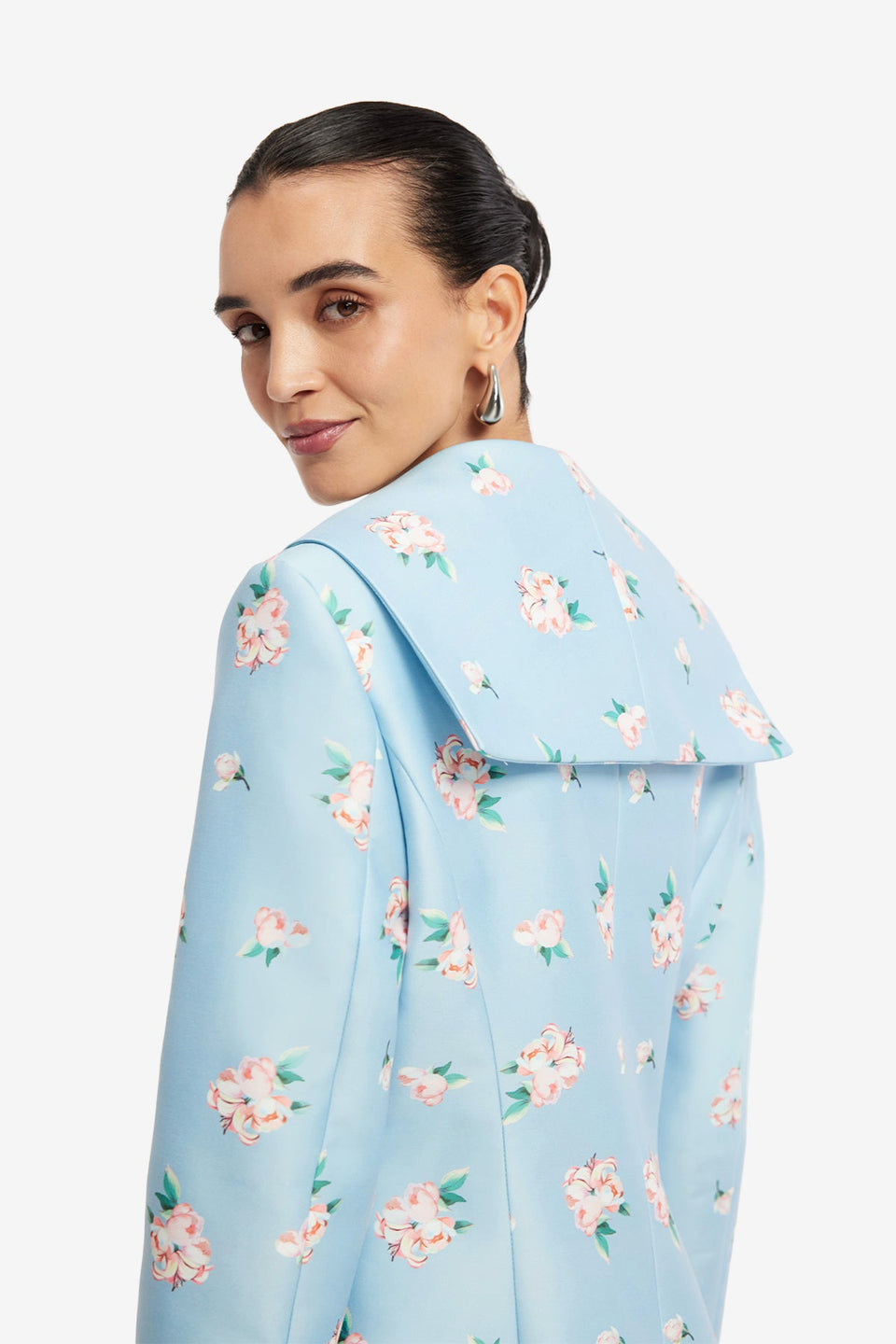 Exclusive LEO LIN Brynn Blazer - Ditsy Floral Print in Blue