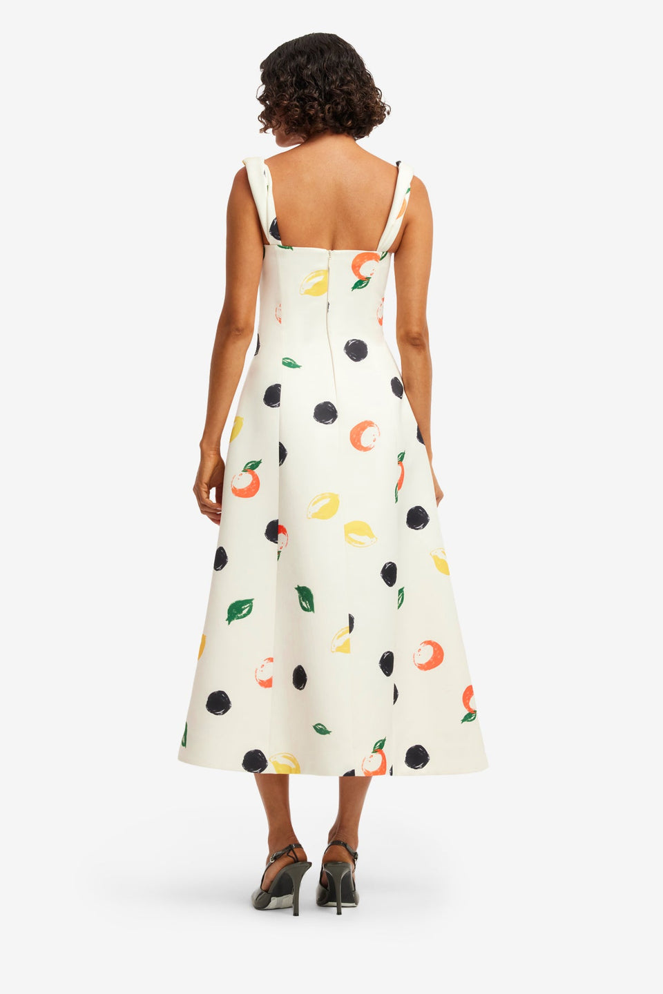 Beatrice Midi Dress - Citrus Spots Dress Midi