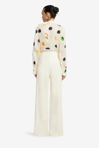 Cora Bow Blouse - Citrus Spots Blouse/Shirts
