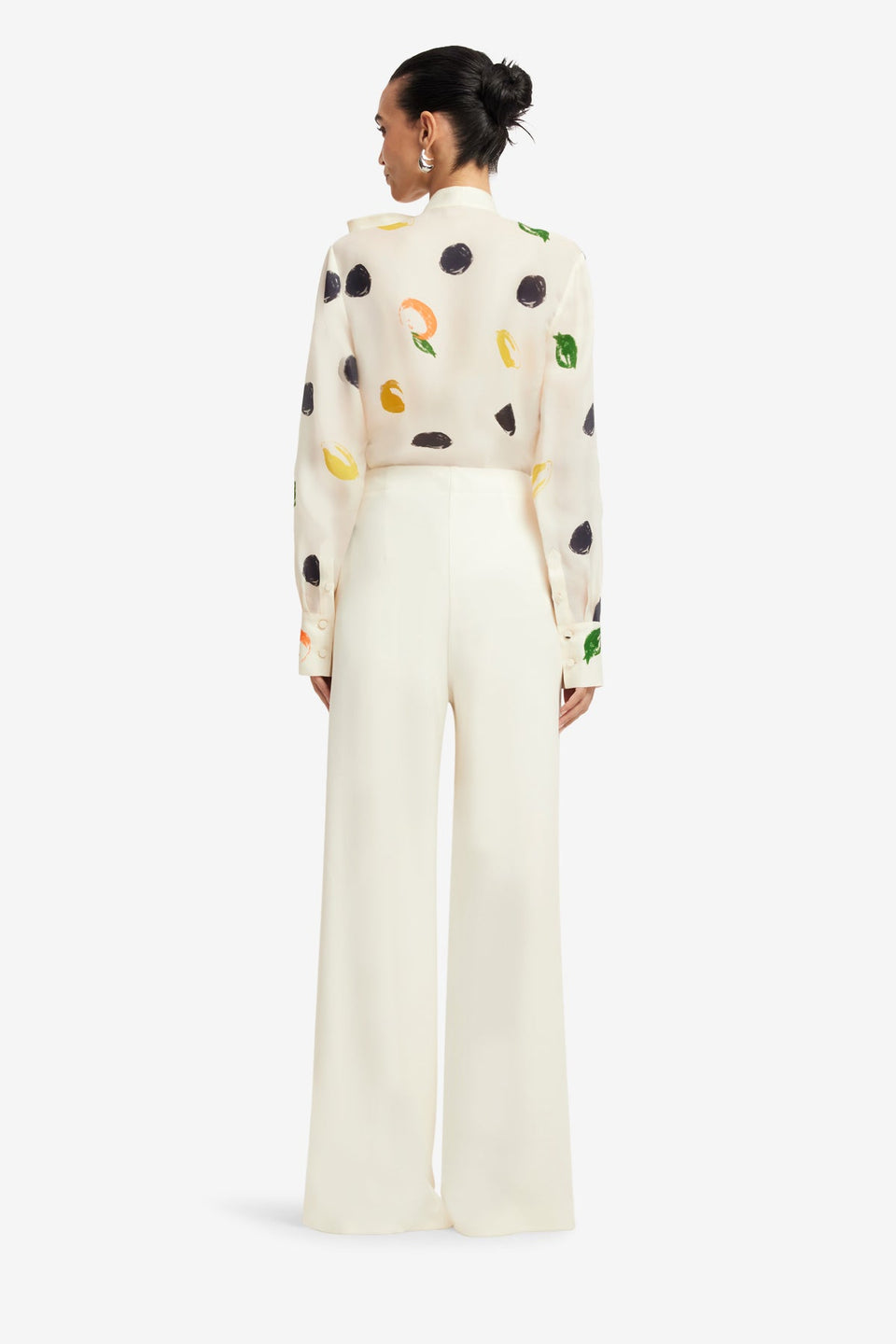 Cora Bow Blouse - Citrus Spots Blouse/Shirts