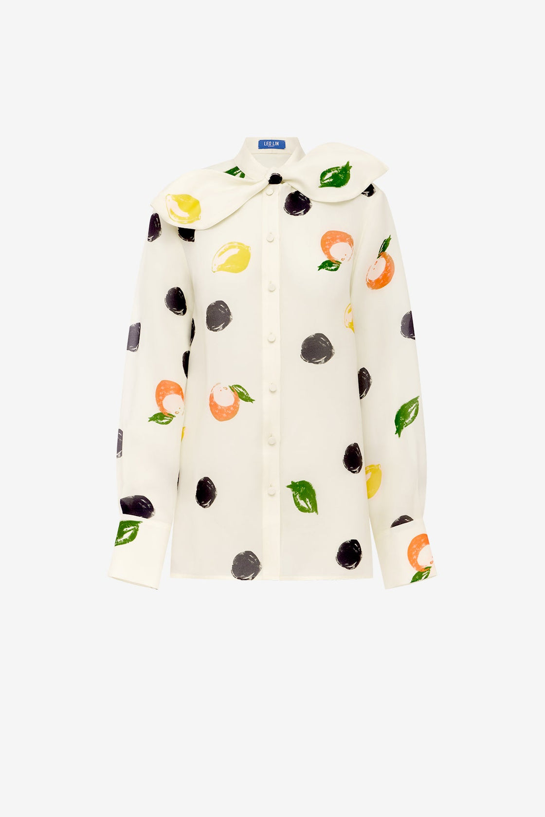 Cora Bow Blouse - Citrus Spots Blouse/Shirts