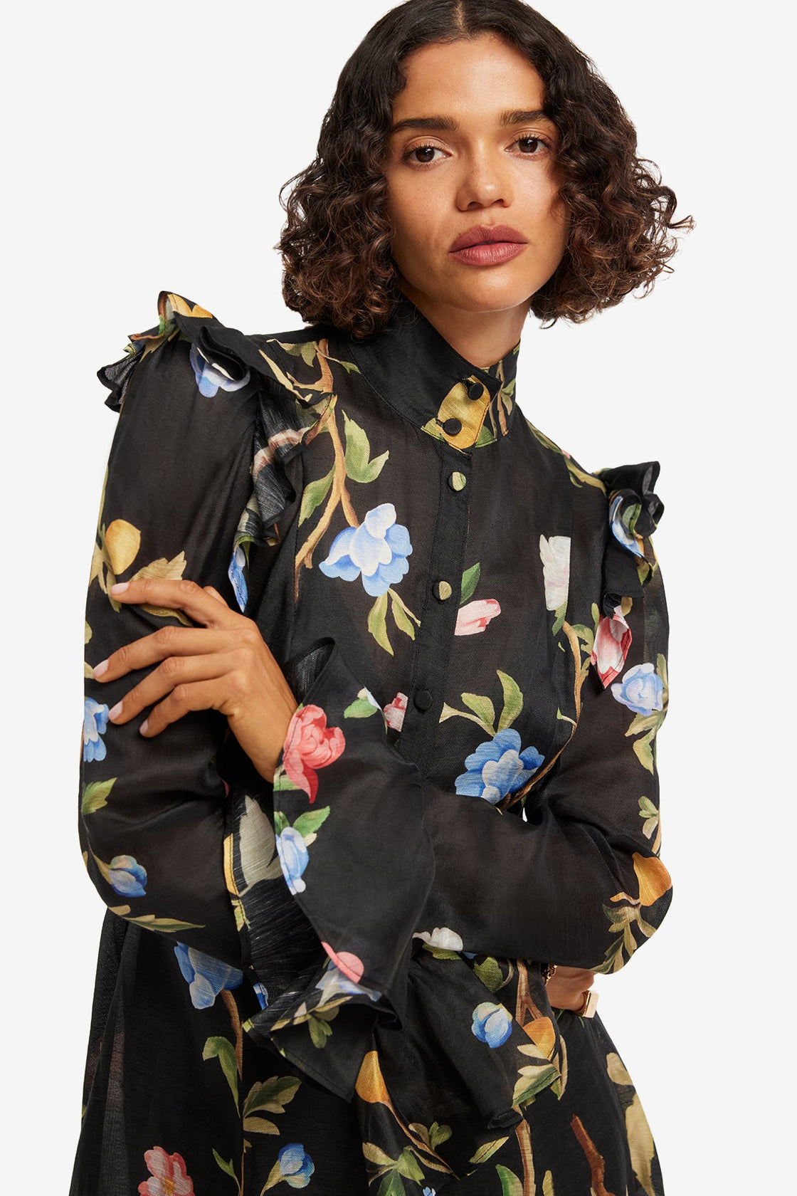 Katrina Butterfly Sleeve Midi Dress