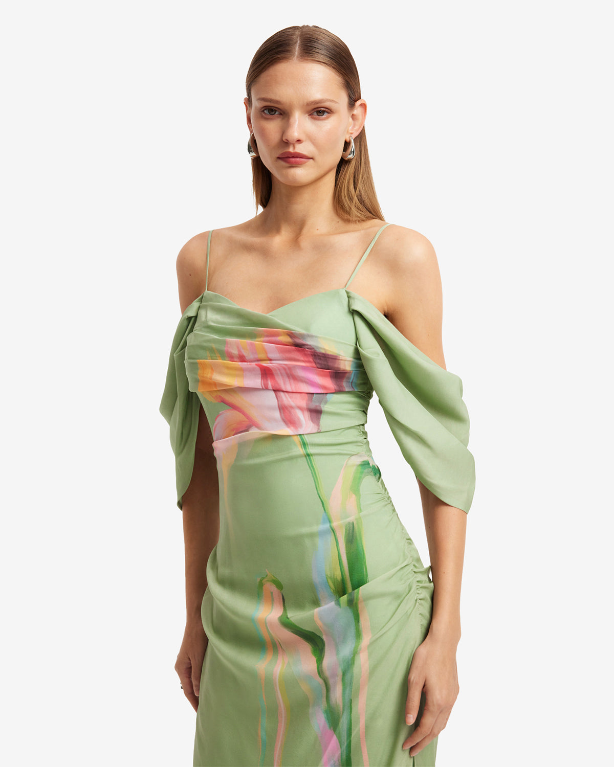 green angelita dress NBD x Bridget Angelina Maxi Dress in green
