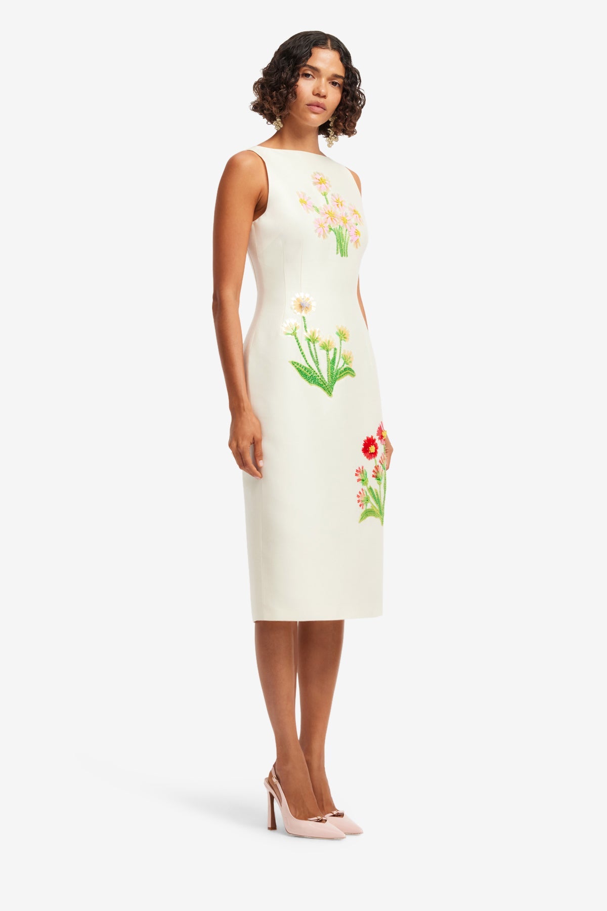 Eleanor Embellished Wool Midi Dress - Wildflower – LEO LIN