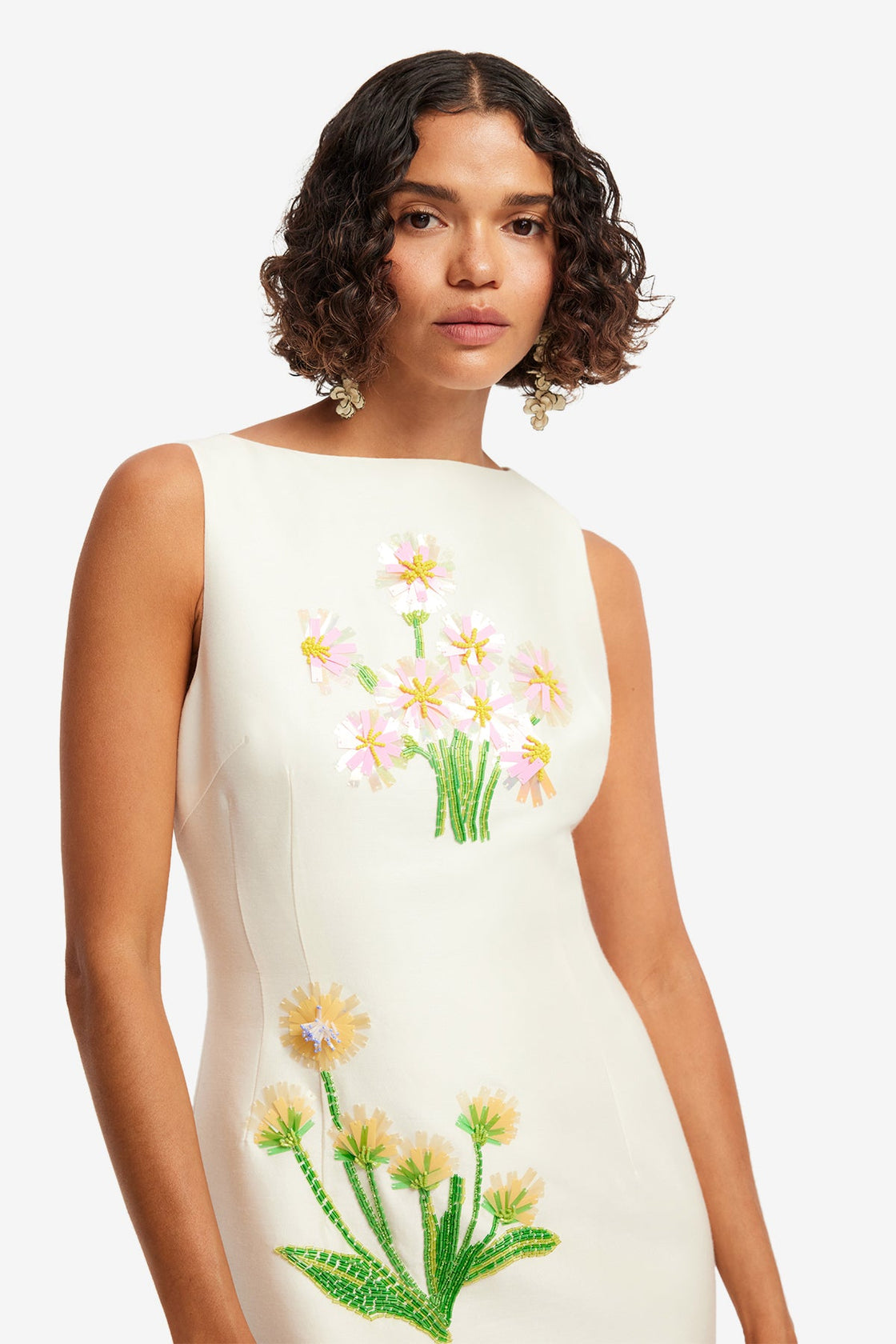 wildflower midi dress Eleanor Embellished Wool Midi Dress