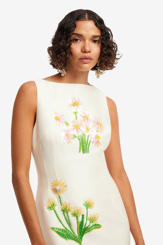 Eleanor Embellished Wool Midi Dress - Wildflower Dress Midi