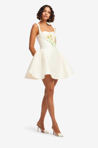 Exclusive LEO LIN Ariel Embellished Wool Mini Dress - Wildflower