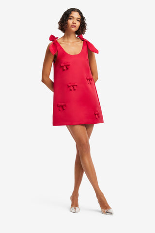 Harper Bow Mini Dress - Vermilion Dress Mini