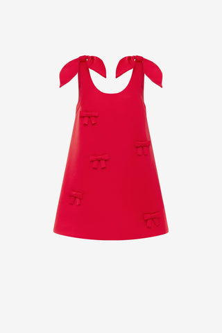 Harper Bow Mini Dress - Vermilion Dress Mini