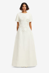 Alice Appliqué Short Sleeve Maxi Dress - Snow Dress Maxi