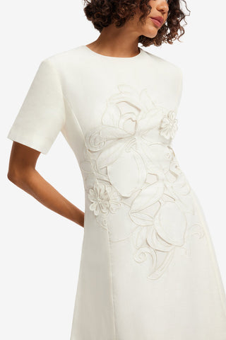 Alice Appliqué Short Sleeve Maxi Dress - Snow Dress Maxi