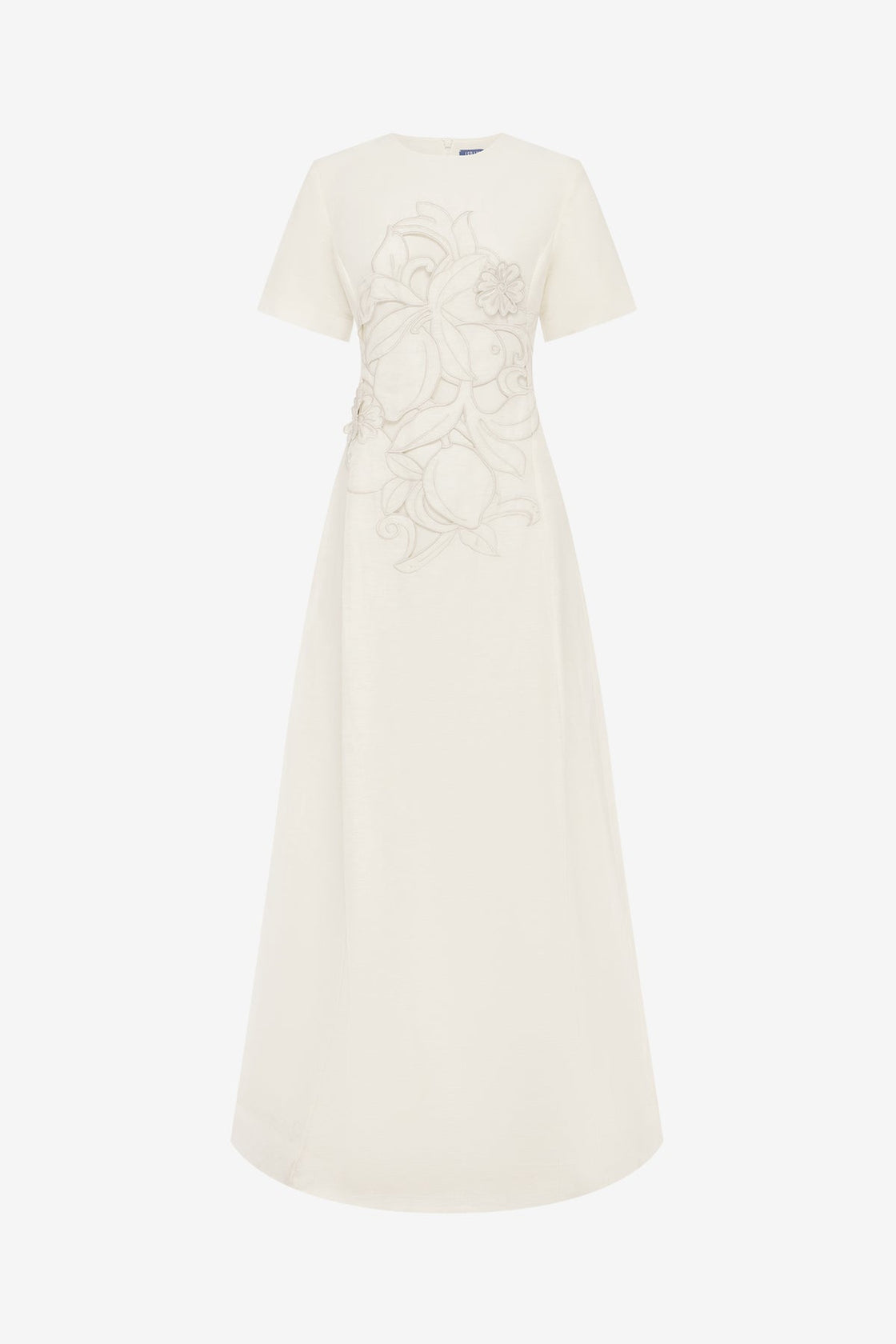 Alice Appliqué Short Sleeve Maxi Dress - Snow Dress Maxi
