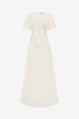 Alice Appliqué Short Sleeve Maxi Dress - Snow Dress Maxi