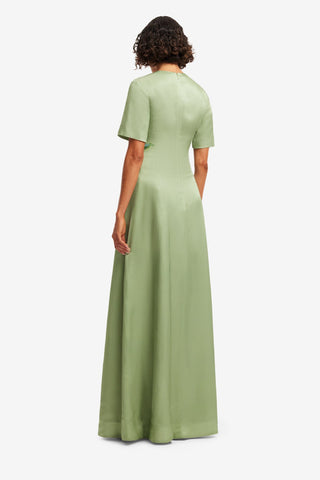 Alice Short Sleeve Maxi Dress - Tulip Print in Green Dress Maxi